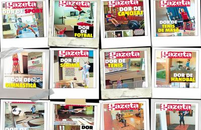 DOR DE SPORT » Ediție specială a Gazetei de azi: ziar cu 12 coperte! Sportivii s-au lăsat fotografiați în casele lor, gata echipați de competiții