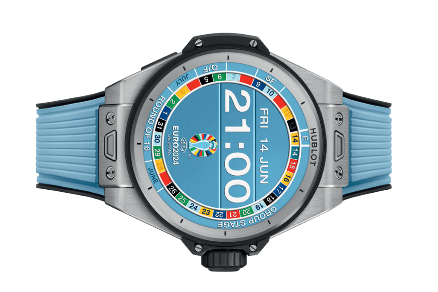 Acesta este una dintre variatele de „Big Bang e GEN3 UEFA EURO 2024™ / Foto: X Hublot „Contează fiecare secundă până la Euro 2024” » Mbappe a uitat de eșecul din Ligă și apare într-o reclamă inedită