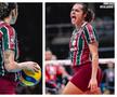 Voleibalista Priscila Oliveira Heldes, jucând însărcinată în luna a cincea