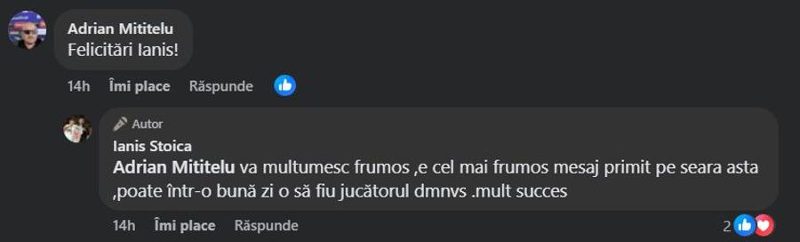 Genial! Golgheterul din Superliga, dialog cu patronul din fotbalul românesc, pe Facebook: „Poate o să fiu jucătorul dumneavoastră”