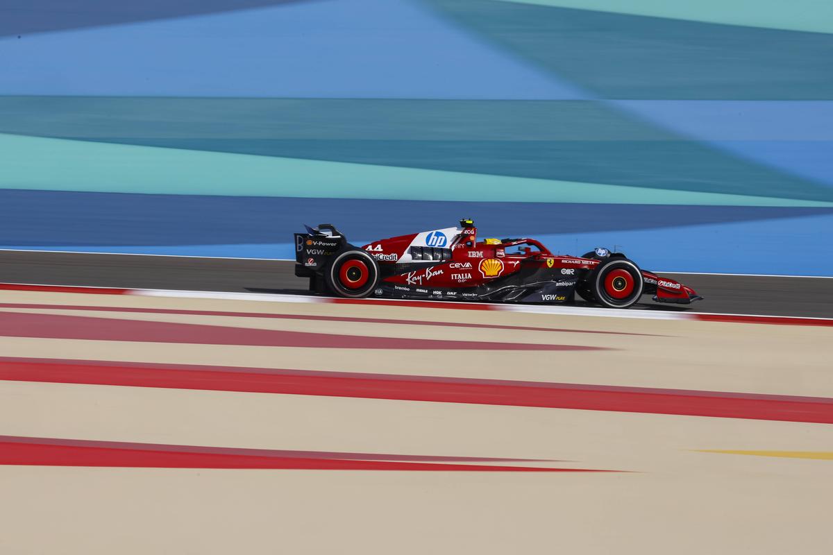 Ferrari, în timpul antrenamentelor libere din Bahrain