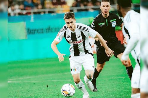 Andrej Fabry, în acțiune pe Arena Națională // foto: Facebook U Cluj
