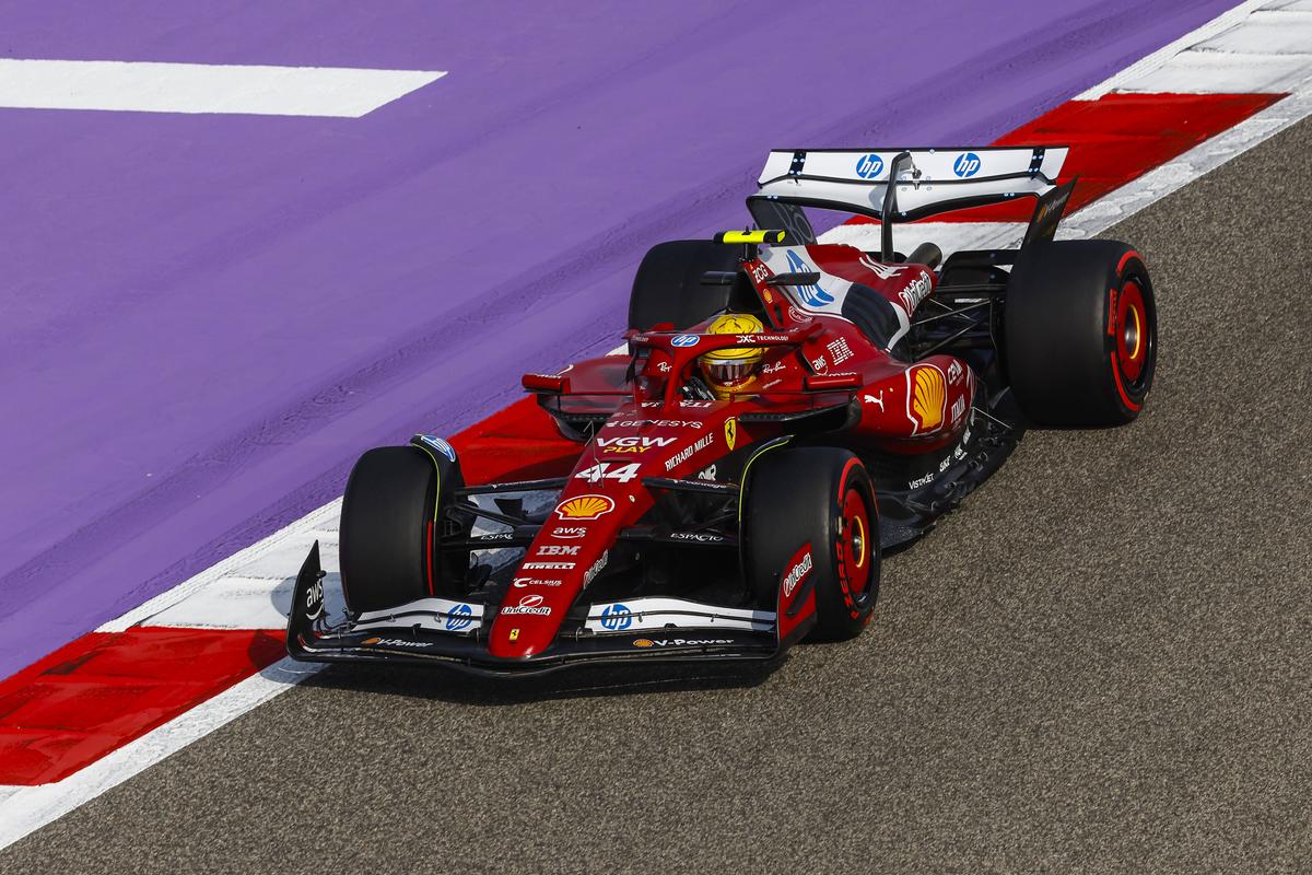 Ferrari, în timpul antrenamentelor libere din Bahrain