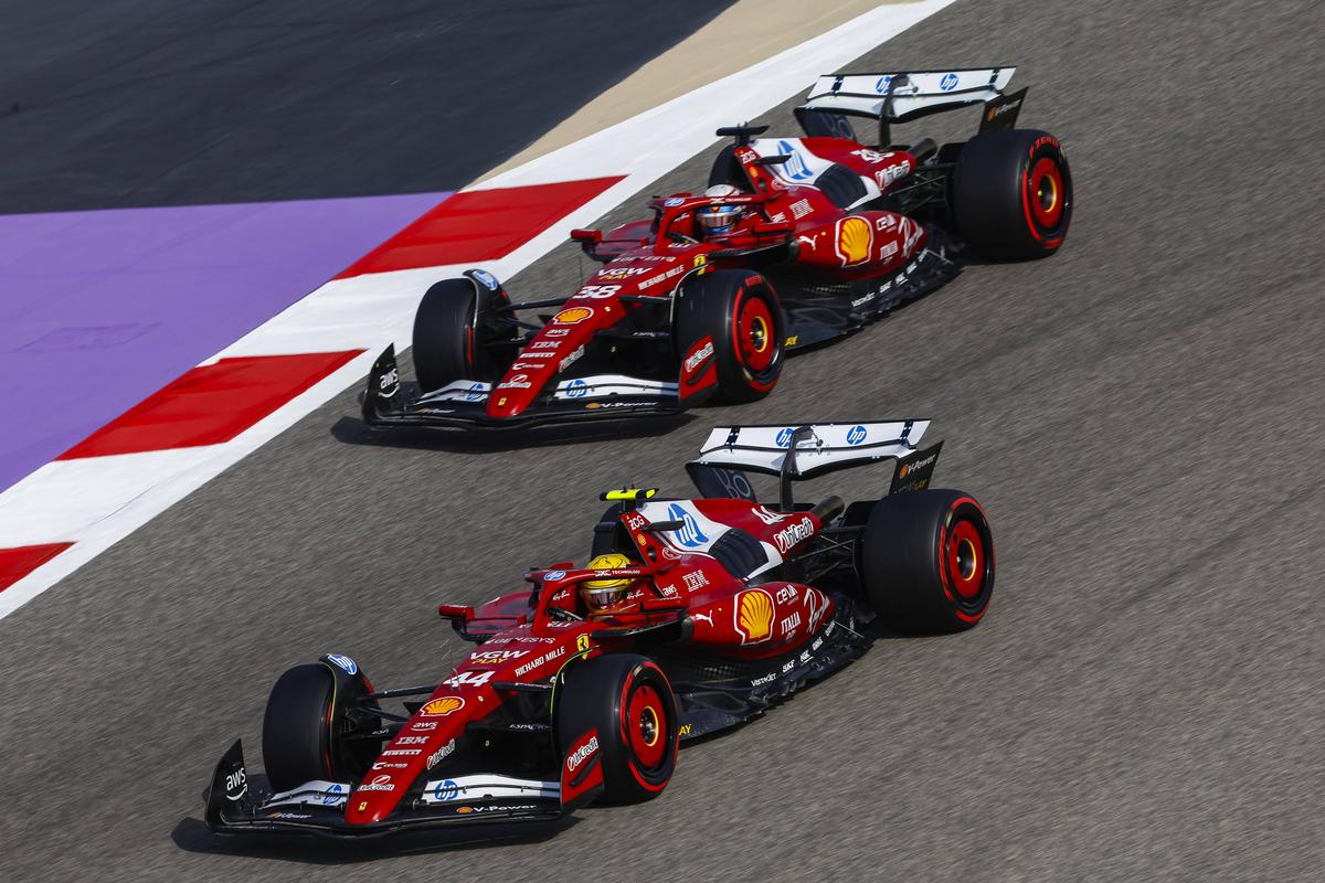 Ferrari, în timpul antrenamentelor libere din Bahrain