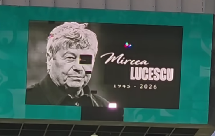 Tabela Arenei Naționale a stricat momentul de reculegere pentru Mircea Lucescu / FOTO: Captură @Prosport.ro