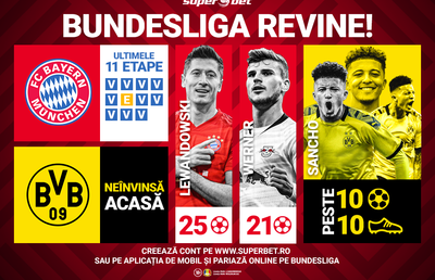 5 lucruri de urmărit după reluarea Bundesligii. La Superbet ai cea mai bună ofertă pe Germania!