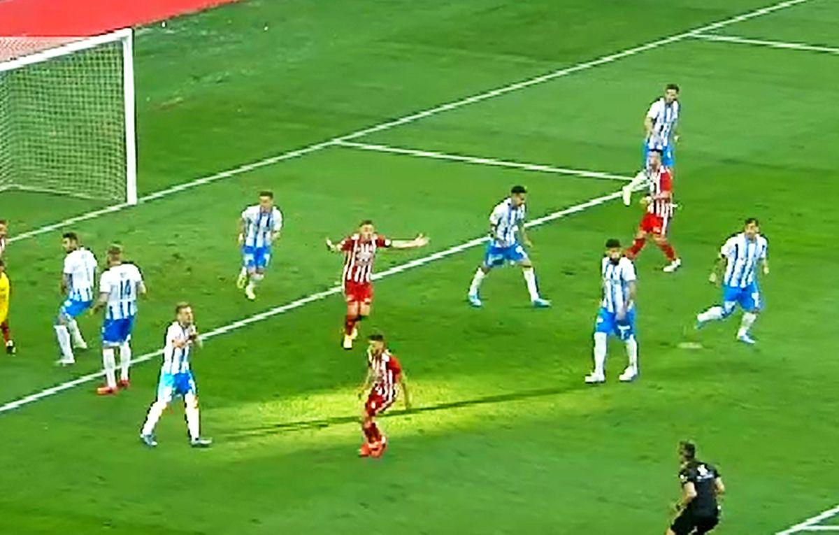 CSU Craiova - Sepsi, penalty nedat de Feșnic / FOTO: Capturi @Digi Sport 1