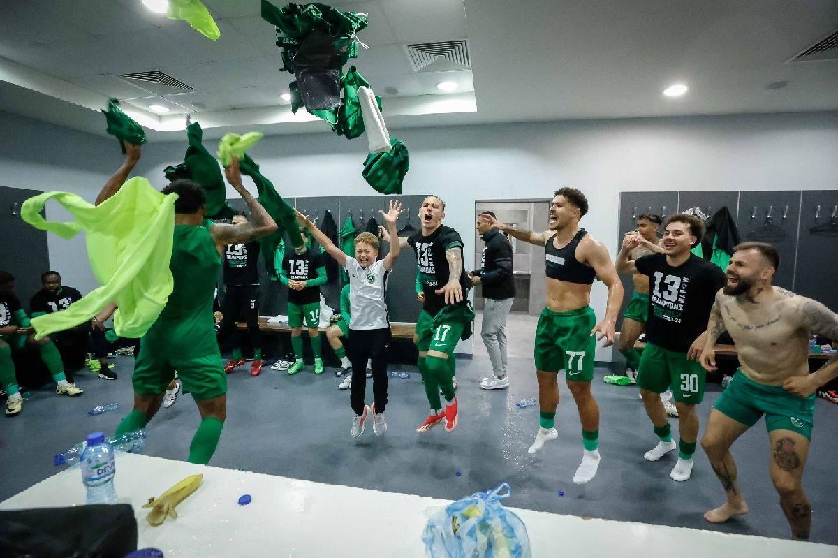 Al 13-lea titlu la rând pentru echipa peste care FCSB poate da în preliminarii » Un român, la „patru ace” în mijlocul petrecerii de pe gazon