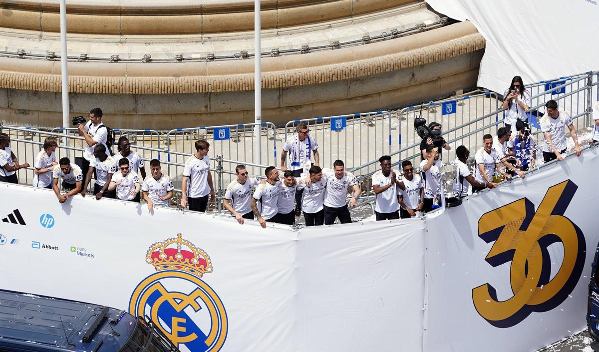 Cele mai tari imagini de la sărbătoarea de titlu a celor de la Real Madrid. 12.05.2024. Sursă foto: Imago