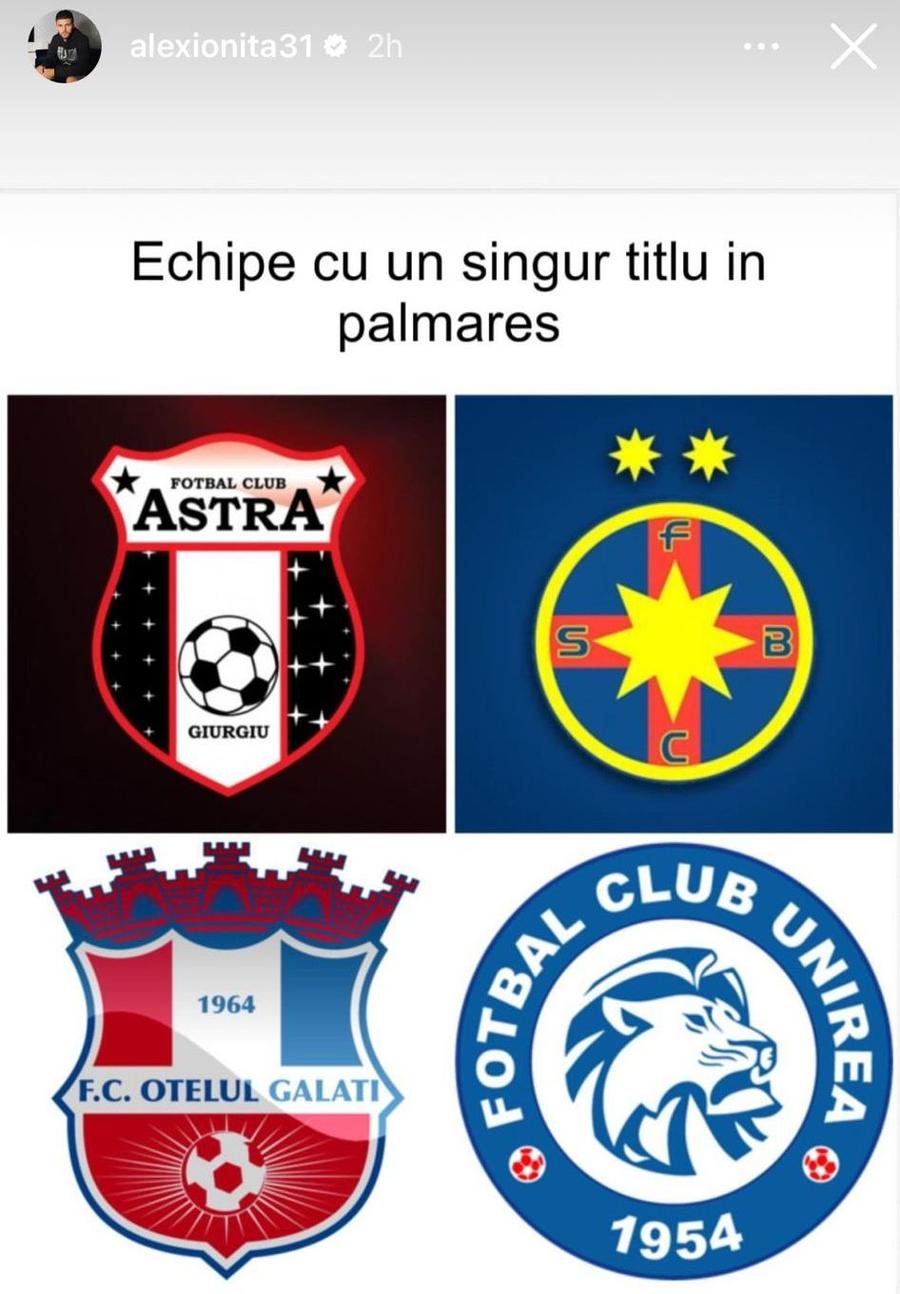 Replica lui Alex Ioniță II pentru suflarea roș-albastră Ironizat la sărbătoarea FCSB, Ioniță II a răspuns cu aceeași monedă: „Primul vostru titlu din palmares”