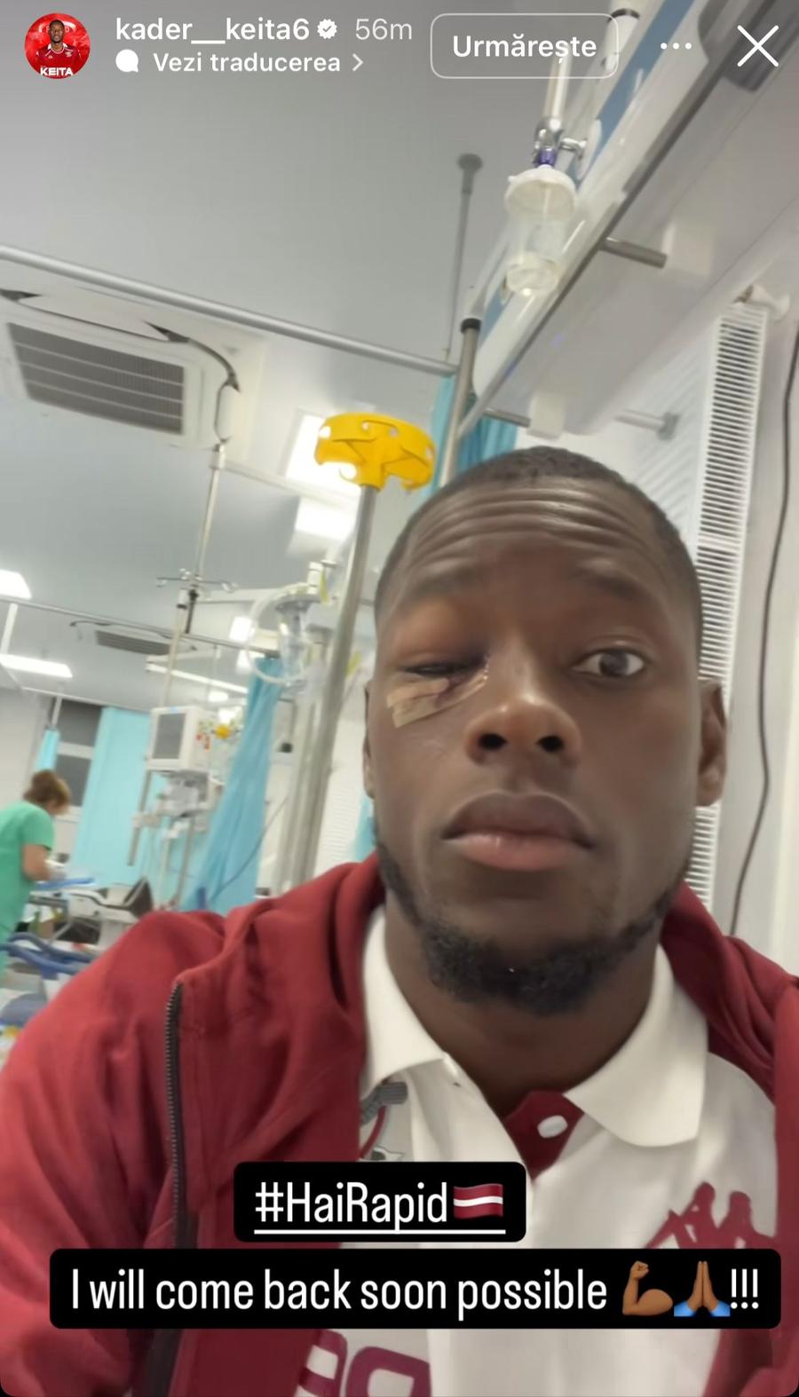 Jucătorul Rapidului a ajuns la spital înainte de meciul cu Dinamo