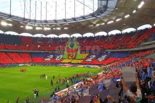 FCSB a pus în vânzare biletele la meciul cu Universitatea Craiova, din etapa #9 a play-off-ului Superligii. Meciul va avea loc pe 17 mai, de la ora 20:00. La finalul acestei partide, roș-albaștrii vor sărbători titlul/ foto: GSP