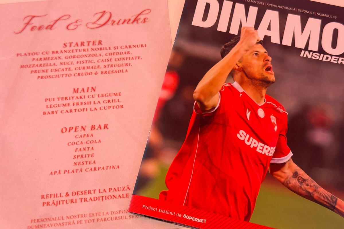 Meniul primit la VIP înainte de Dinamo - Rapid // foto: Ionuț Iordache (GSP)