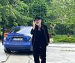 Imagini tari! Gigi Becali se plimba prin curte în timpul unei intervenții în direct