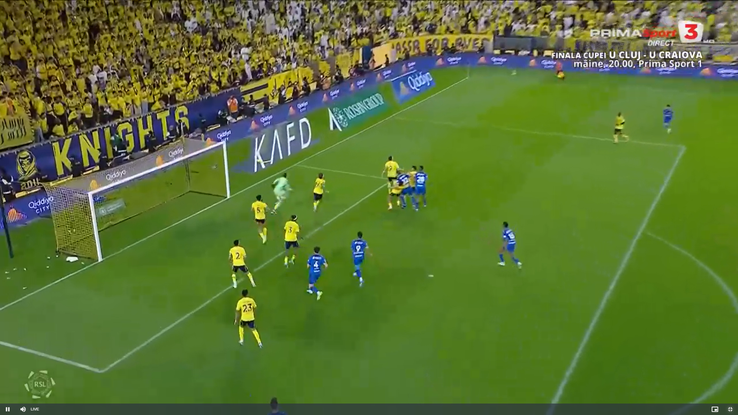 Bento, gafă uluitoare în Al Nassr - Al-Hilal // FOTO: captură Prima Sport 3
