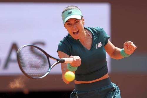 Sorana Cîrstea, în meciul cu Jelena Ostapenko // FOTO: Getty Images