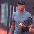 Darren Cahill și Jannik Sinner la antrenament în timpul turneului de la Roma Foto: Imago Images