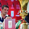 Cristi Chivu la conferința de presă premergătoare finalei Cupei Italiei / Foto: Imago Images