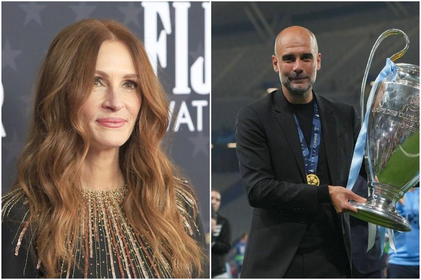 Julia Roberts (55 de ani) l-a felicitat pe Pep Guardiola (52) pentru triumful din Champions League. Foto: Imago Images
