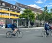 Răzvan Burleanu și colegii din FRF, cu bicicletele prin Wurzburg // foto: GSP