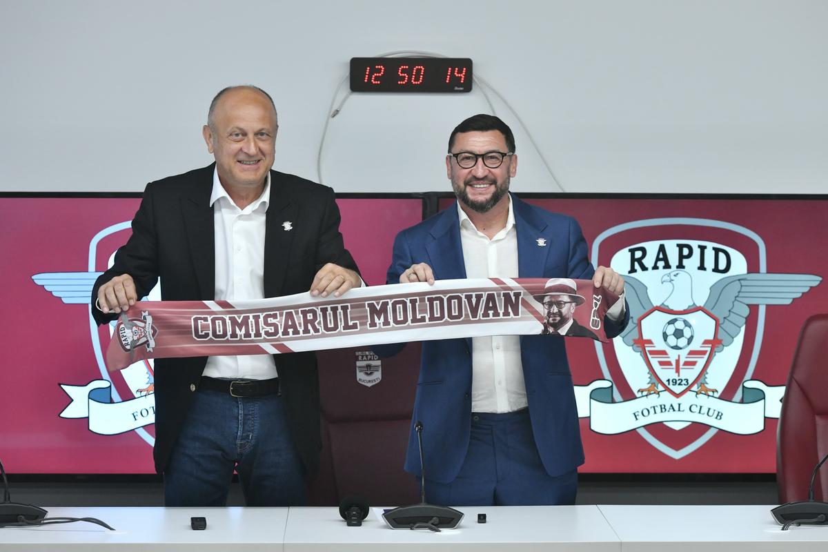 Viorel Moldovan, prezentat la Rapid în compania lui Dan Șucu