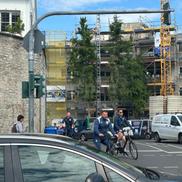 Răzvan Burleanu și colegii din FRF, cu bicicletele prin Wurzburg // foto: GSP