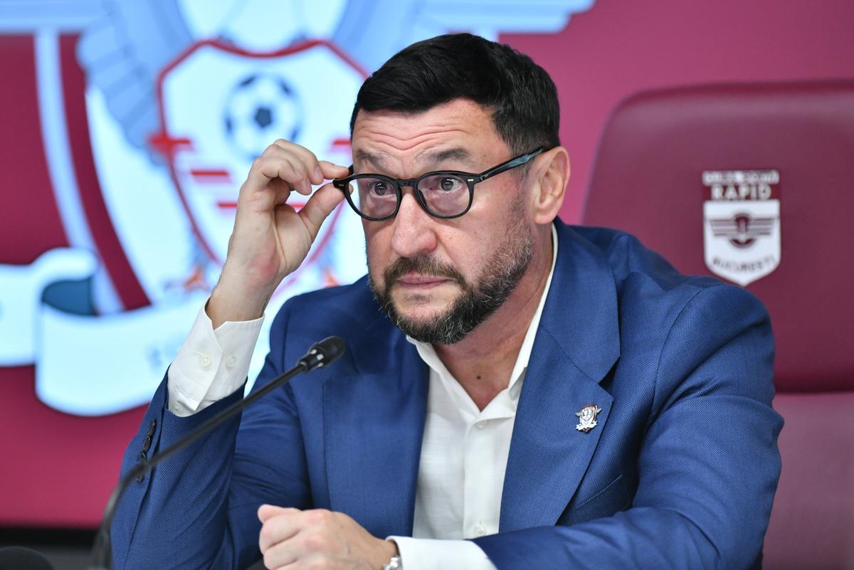 Viorel Moldovan, prezentat la Rapid în compania lui Dan Șucu