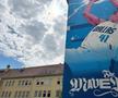 Un impresionant mural a fost realizat pe sala de sport a liceului Rontgen din Wurzburg // foto: Daniel Grigore (GSP)