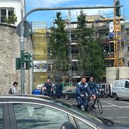 Răzvan Burleanu și colegii din FRF, cu bicicletele prin Wurzburg // foto: GSP