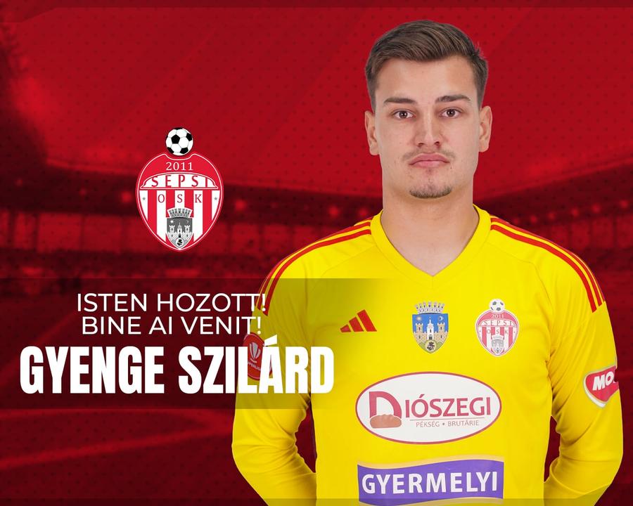 Szilard Gyenge, prezentat oficial de Sepsi Sepsi și-a luat portar din Liga 2. Pleacă Niczuly?