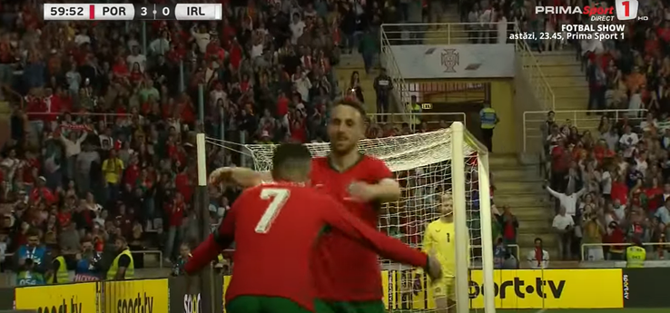 Capturi de ecran - dublă Cristiano Ronaldo / Foto: Prima Sport