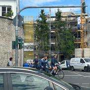 Răzvan Burleanu și colegii din FRF, cu bicicletele prin Wurzburg // foto: GSP