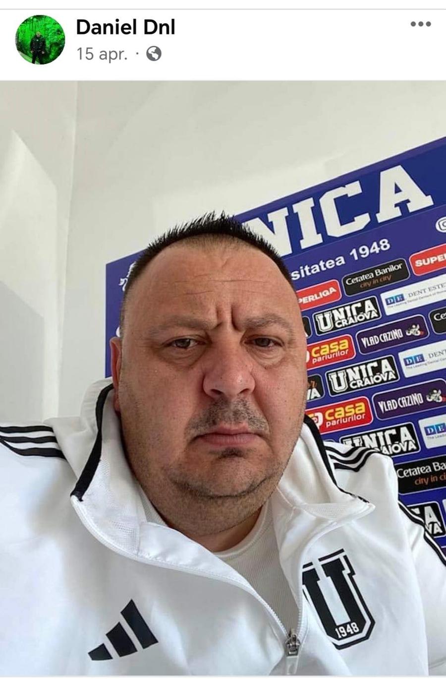 Daniel „Cameramanu”, fost bodyguard al lui Adrian Mititelu Omul concediat astăzi de Adrian Mititelu, ironizat de foștii colegi de la FCU Craiova: „Dacă pleca acum un an, eram în Liga 1”