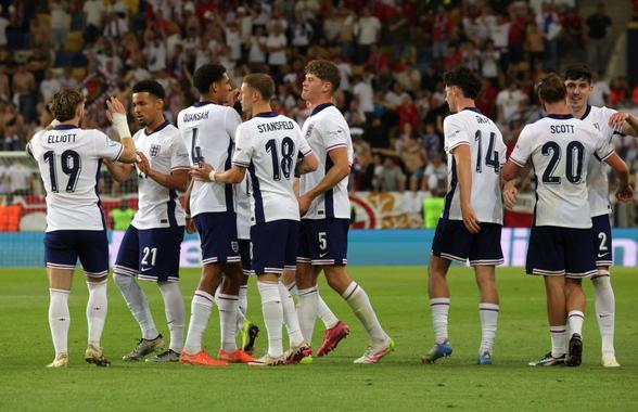 Anglia, victorie de control în partida de debut de la Euro U21: cehii au luptat, însă „The Three Lions” vor să-și păstreze trofeul
