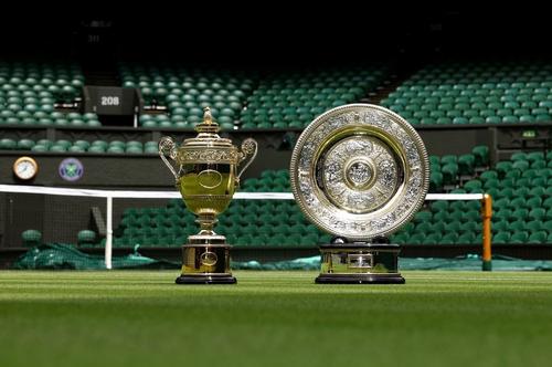 Trofeele de simplu de la Wimbledon Foto: Guliver/GettyImages