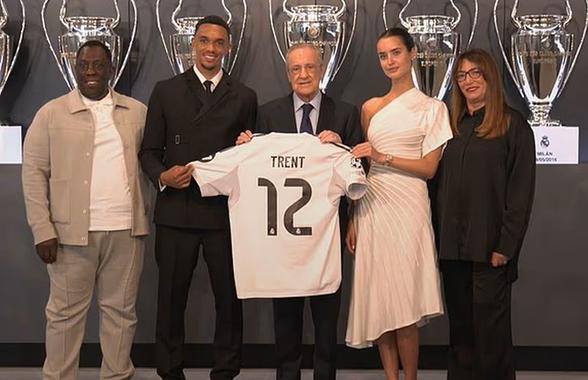 Trent Alexander-Arnold, prezentat oficial la Real Madrid » Internaționalul englez a fost însoțit de iubita sa superbă
