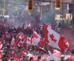 Fanii canadieni si cei bosniaci au dat nas în nas pe străzile din Toronto