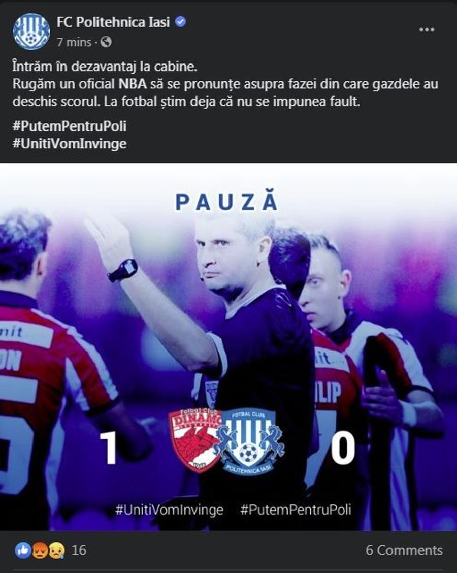 DINAMO - POLI IAȘI 1-1. FOTO + VIDEO UDPATE „Câinii” au primit un penalty controversat » Cristi Balaj, contrazis de Ion Crăciunescu