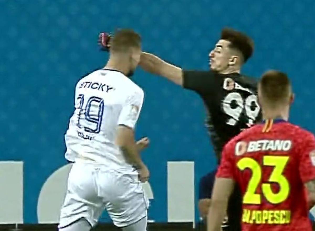 FOTO Ce prostie a făcut Andrei Vlad! Elvir Koljic, lovit cu pumnul în față de portarul FCSB