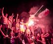 Fani italieni sărbătorind câștigarea EURO 2020