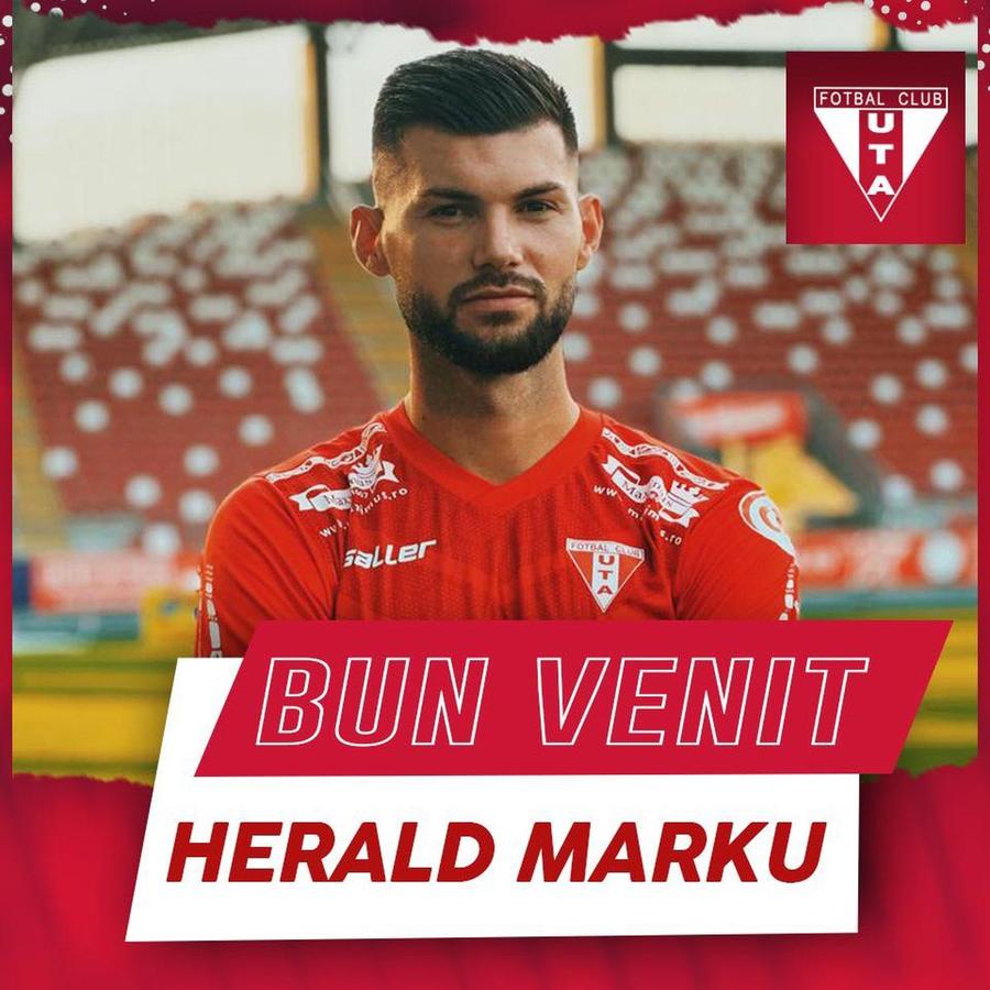 Herald Marku/ foto: Facebook @UTA Rednic, de neoprit » 3 transferuri într-o zi la UTA, record de achiziții în această vară