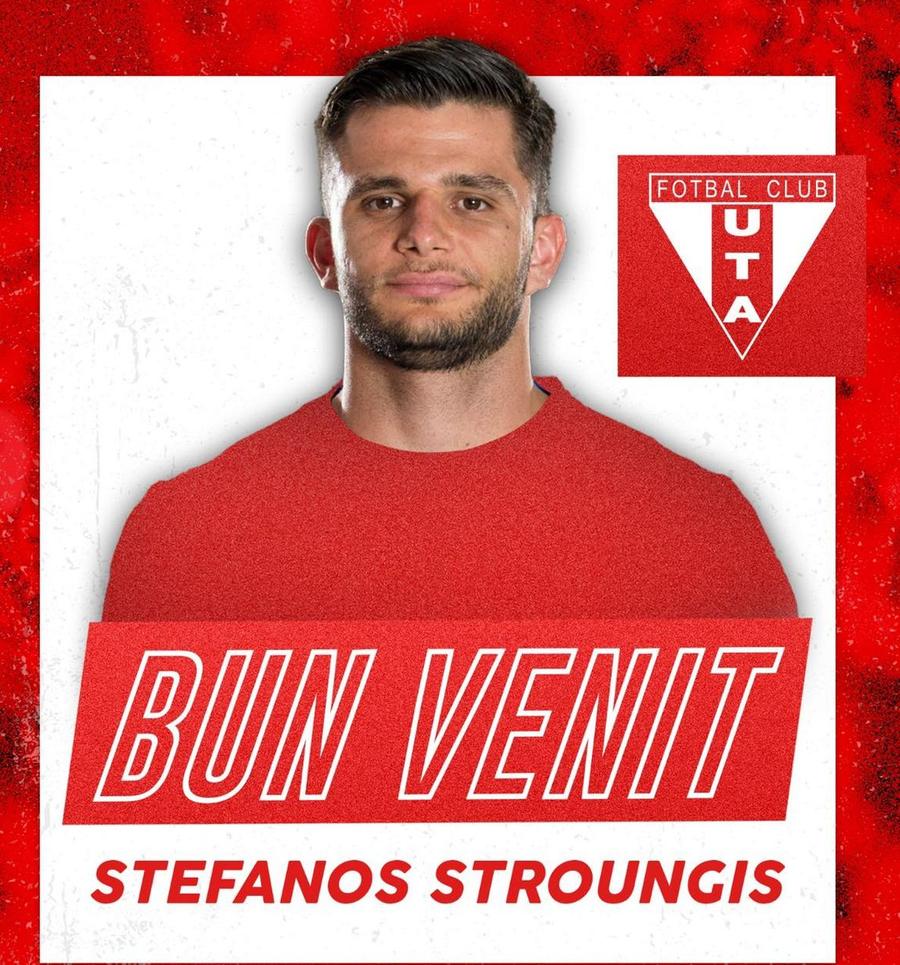 Stefanos Stroungis/ foto: Facebook @UTA Rednic, de neoprit » 3 transferuri într-o zi la UTA, record de achiziții în această vară