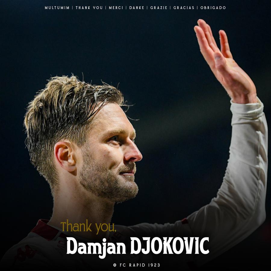 Rapid a anunțat plecarea lui Damjan Djokovic Damjan Djokovic a plecat de la Rapid