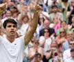 Carlos Alcaraz, după victoria cu Medvedev în semifinala Wimbledon // foto: Imago Images