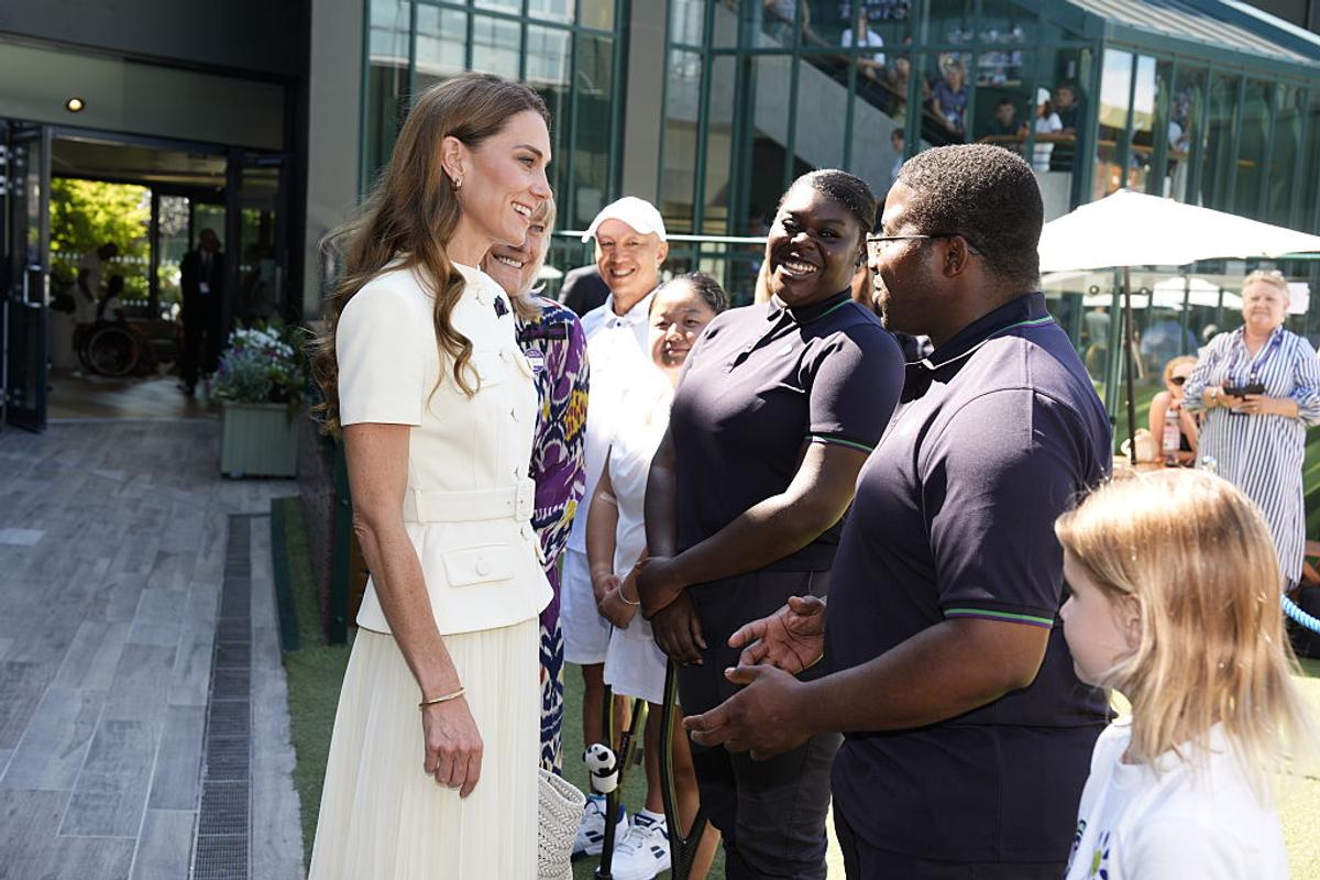 Kate Middleton, prințesa de Wales, și Simona Halep la finala Wimbledon 2025