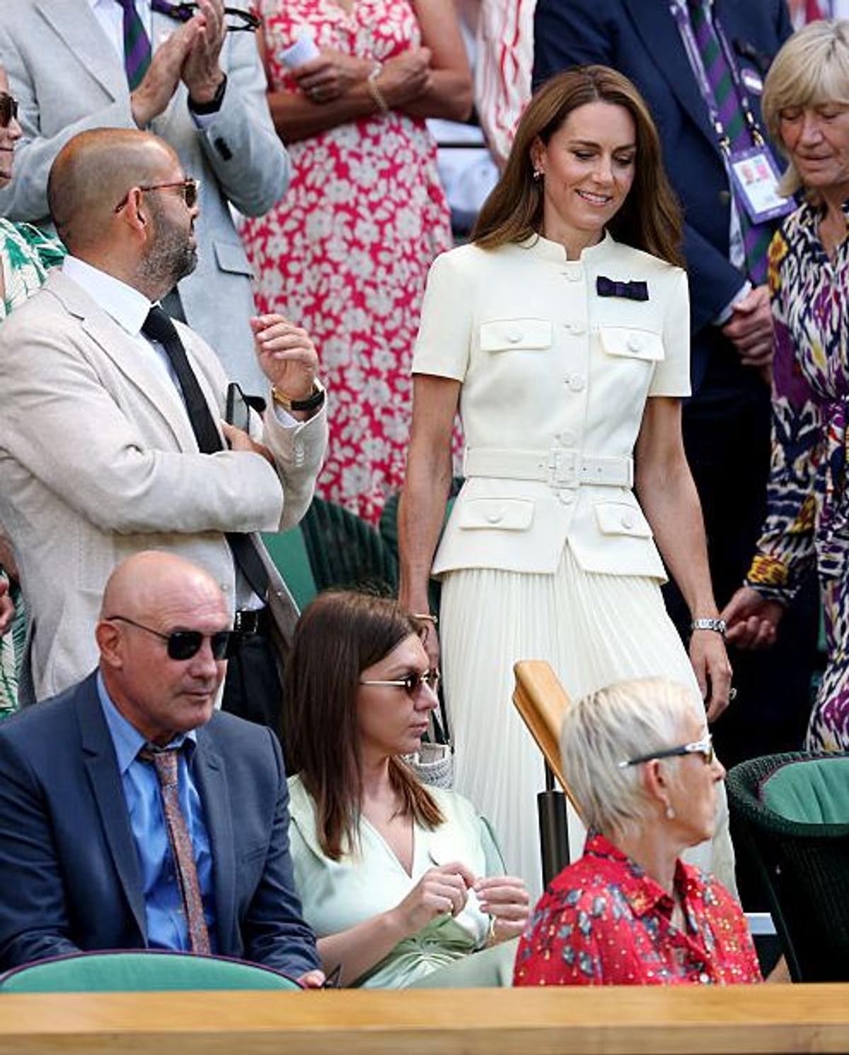 Kate Middleton, prințesa de Wales, și Simona Halep la finala Wimbledon 2025