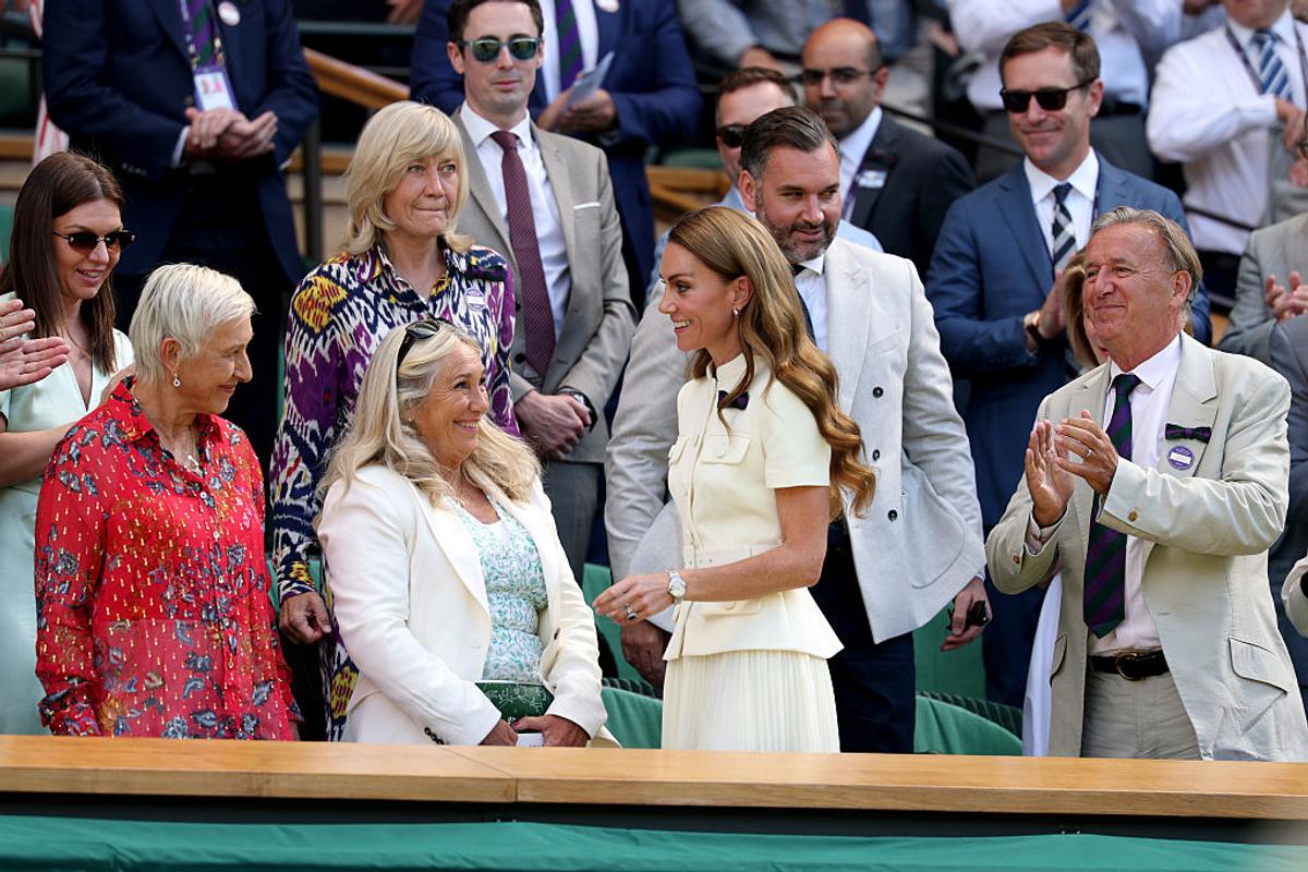 Kate Middleton, prințesa de Wales, și Simona Halep la finala Wimbledon 2025