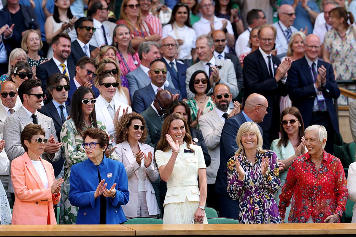 Kate Middleton, prințesa de Wales, și Simona Halep la finala Wimbledon 2025