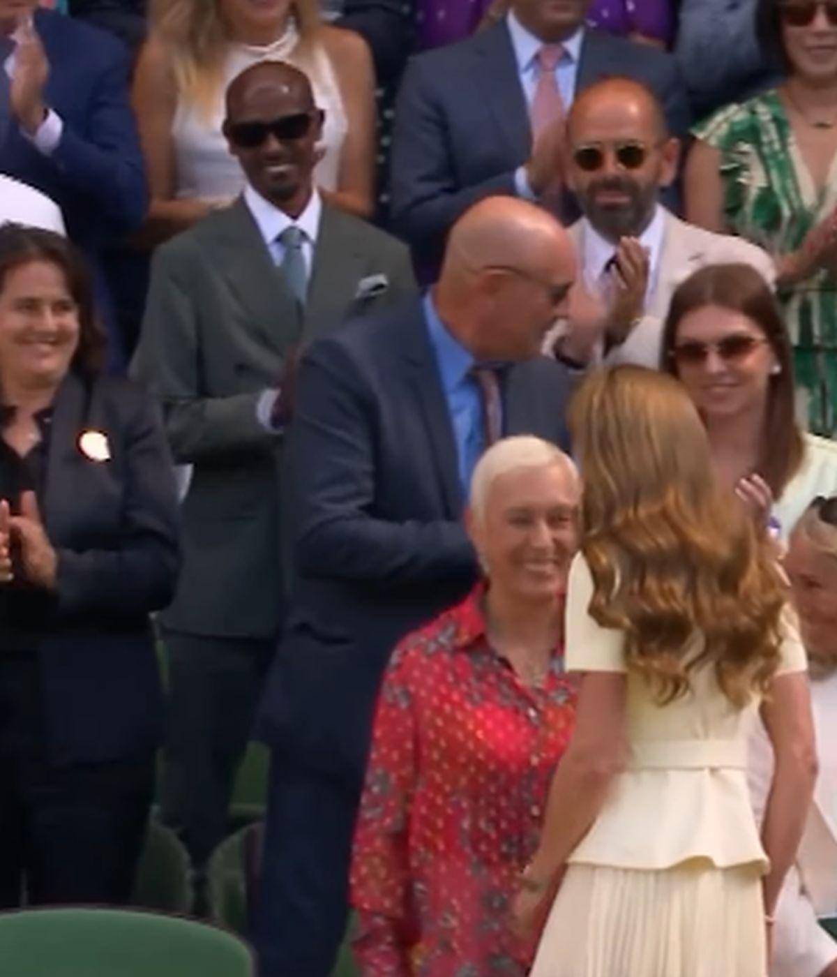 Kate Middleton, prințesa de Wales, și Simona Halep la finala Wimbledon 2025