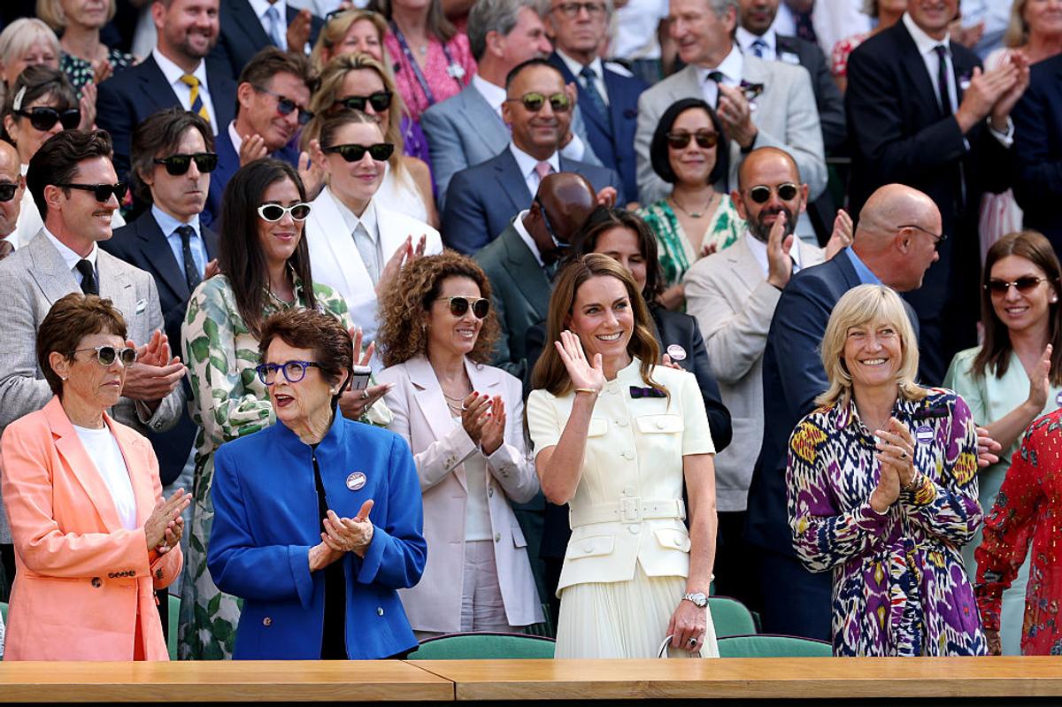 Imagini COLOSALE din loja regală de la Wimbledon » Simona Halep, lângă Prințesa Kate Middleton în timpul finalei feminine